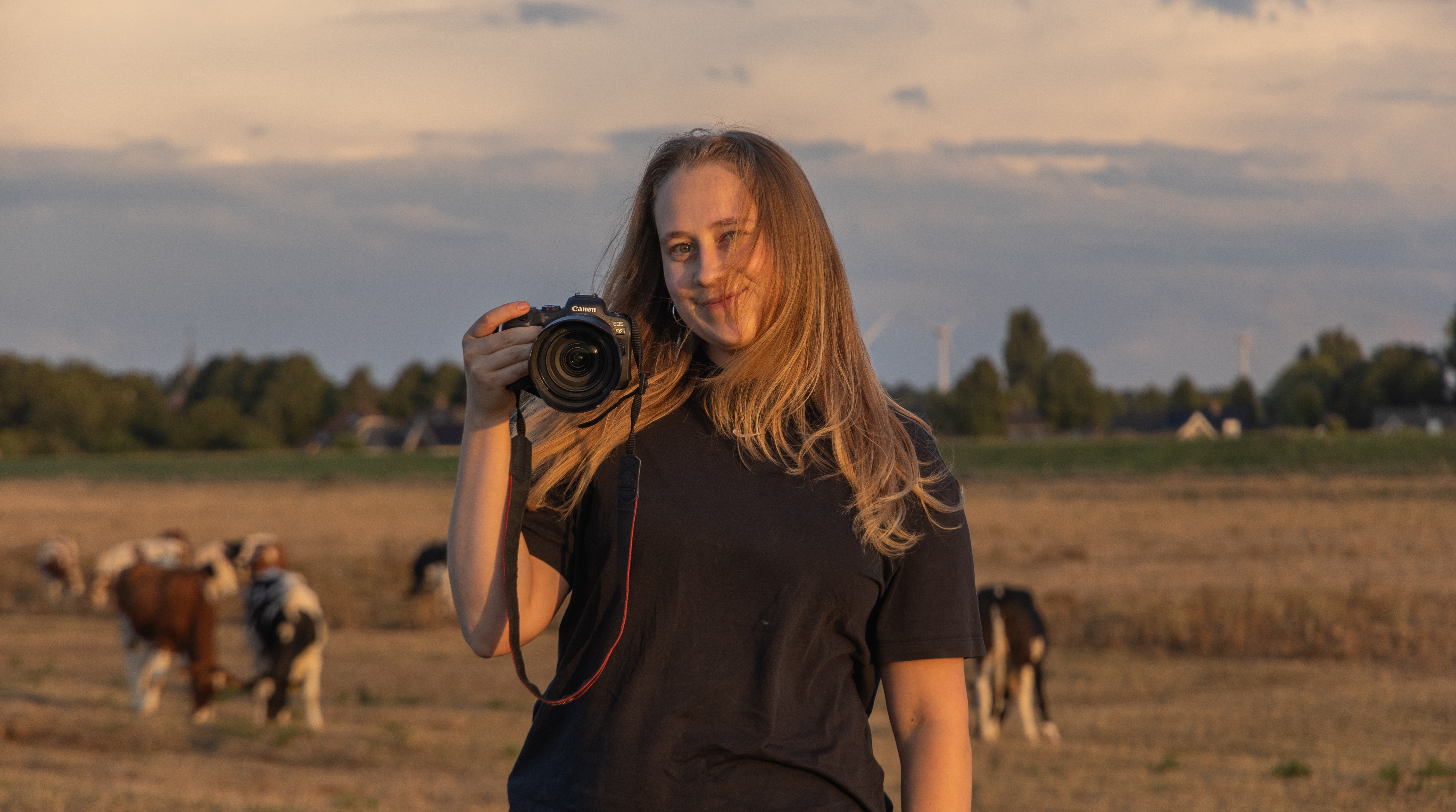 Abigaïl met camera